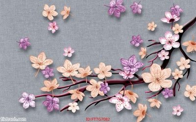 Tải file Tranh tường 3d tối giản hiện đại FTTG7082 (gốc) chủ đề tâm linh