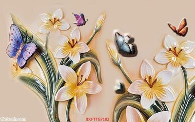 File tranh Tranh tường 3d tối giản hiện đại FTTG7182 (ảnh gốc) in trần 3D