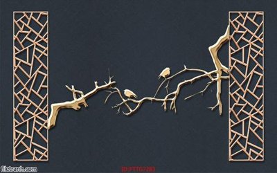 File in mica Tranh tường 3d tối giản hiện đại FTTG7283 (bản gốc) làm vách ngăn