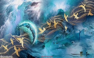 File gốc Tranh tường 3d tối giản hiện đại FTTG7324 (trang trí) phòng làm việc