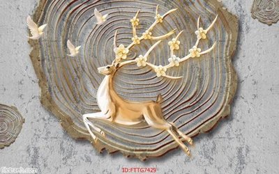 File gốc Tranh tường 3d tối giản hiện đại FTTG7429 (cho in ấn) từ Filetranh.com