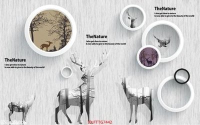 File gốc Tranh tường 3d tối giản hiện đại FTTG7442 (in mica) làm bảng hiệu