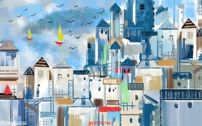 Tải file tranh gốc Tranh tường 3d tối giản hiện đại FTTG7467 chất lượng cao