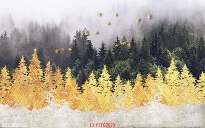 File gốc Tranh tường 3d tối giản hiện đại FTTG7520 (PNG) nền trong suốt