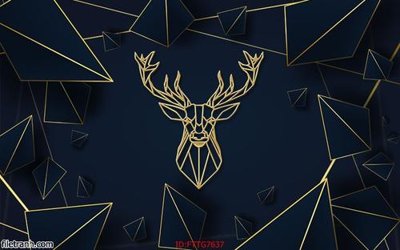 File in trần Tranh tường 3d tối giản hiện đại FTTG7637 (bản gốc) đại dương