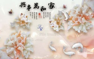 File tranh File tranh in tường giả ngọc GN2019 (ảnh gốc) in trần 3D