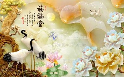 File ảnh gốc File tranh in tường giả ngọc GN2029 không vỡ nét