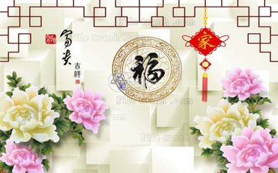 File gốc File tranh in tường giả ngọc GN2030 (in tráng gương) hiện đại