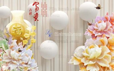 File in ấn File tranh in tường giả ngọc GN2081 (bản gốc) cao cấp