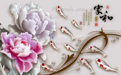 Tải file File tranh in tường giả ngọc GN2110 (PSD) cho in tranh 3D