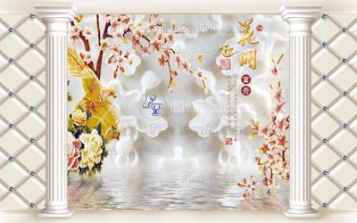 Ảnh gốc File tranh in tường giả ngọc GN2144 (độ nét cao) in mica