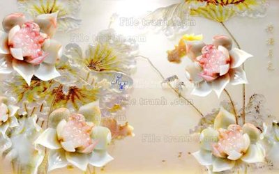 File tranh File tranh in tường giả ngọc GN2149 (bản gốc) in lụa dán tường