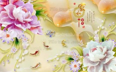 File in trần File tranh in tường giả ngọc GN2277 (bản gốc) mây trời