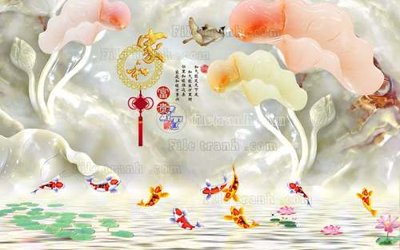 File in lụa File tranh in tường giả ngọc GN2300 (chất lượng cao) File tranh in tường giả ngọc GN2300