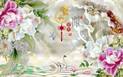 File ảnh File tranh in tường giả ngọc GN2395 (gốc) in Hiflex