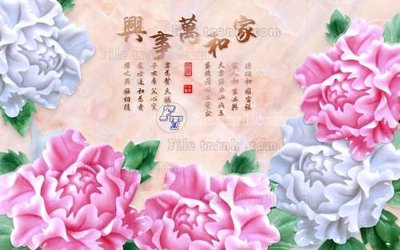 Hình ảnh file gốc in trần nhà File tranh in tường giả ngọc GN2574