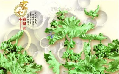 Download file gốc File tranh in tường giả ngọc GN2600 (in lụa) tranh 3D