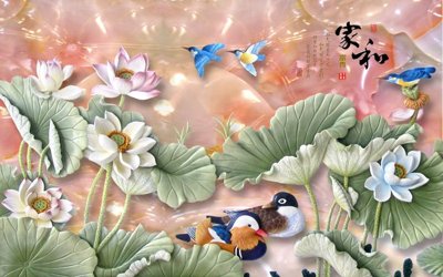 File gốc File tranh in tường giả ngọc GN3066 (in lụa) hoa văn cổ điển