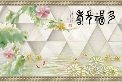 Download file gốc File tranh in tường giả ngọc GN3099 (in lụa) tranh 3D