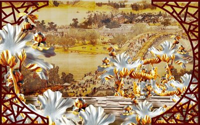 File PSD File tranh in tường giả ngọc GN3120 (nguyên bản) cho thiết kế