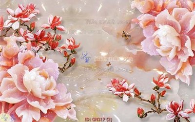 File in mica File tranh giả ngọc GN317 (bản gốc) làm vách ngăn