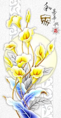 File in lụa File tranh in tường giả ngọc GN3323 (tân cổ điển) File tranh in tường giả ngọc GN3323