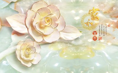 File ảnh File tranh in tường giả ngọc GN3445 (gốc) in decal dán tường