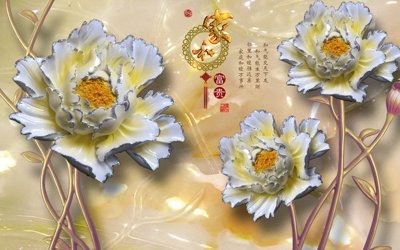 Tải file File tranh in tường giả ngọc GN3457 (ảnh gốc) in tráng gương