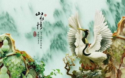 File tranh File tranh in tường giả ngọc GN3490 (bản gốc) treo quán cafe