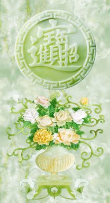 File gốc File tranh in tường giả ngọc GN3558 (PNG) nền trong suốt