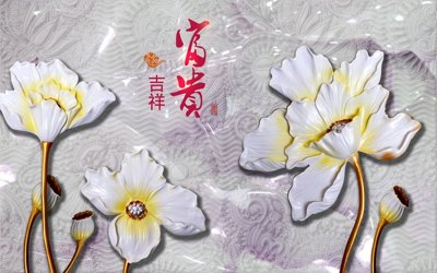 File in trần File tranh in tường giả ngọc GN3797 (bản gốc) mây trời