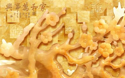 File tranh File tranh in tường giả ngọc GN3873 (ảnh gốc) in trần 3D