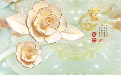 File gốc in ấn File tranh in tường giả ngọc GN3965 độ phân giải cao