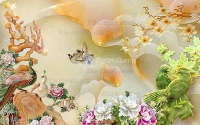 File tranh File tranh giả ngọc GN408 (ảnh gốc) in trần xuyên sáng