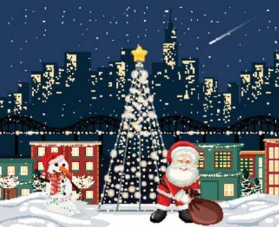 File gốc File phông sân khấu background banner giáng sinh noel 2025 GS1107 (cho in ấn) từ Filetranh.com