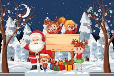 Download file tranh PSD File phông sân khấu background banner giáng sinh noel 2025 GS1109 để chỉnh sửa