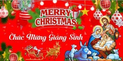 File tranh File phông sân khấu background banner giáng sinh noel 2025 GS1136 (gốc) in vải canvas