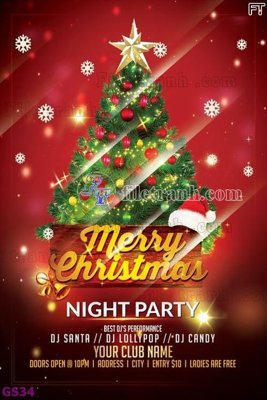 File tranh File phông cây thông giáng sinh GS34 (ảnh gốc) in trần xuyên sáng