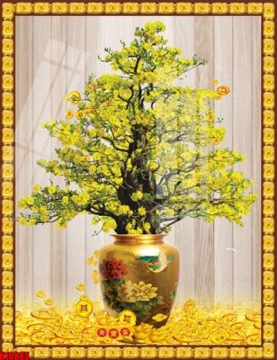 File in trần File tranh gốc in tranh tường nền tổng hợp H10885 (file gốc) phong thủy