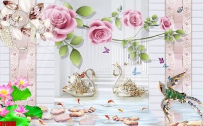 Tải file File tranh gốc in tranh tường nền tổng hợp H11069 (ảnh gốc) file AI/EPS