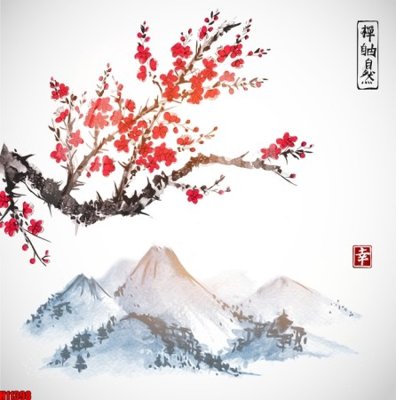 File gốc File tranh gốc in tranh tường nền tổng hợp H11398 (vector) cho in ấn