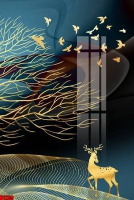 File tranh File tranh decor tranh bộ treo tường tổng hợp H1239 (gốc) in trên kính