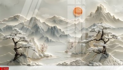 File gốc File tranh gốc in tranh tường nền tổng hợp H12777 (trang trí) cho phòng khách