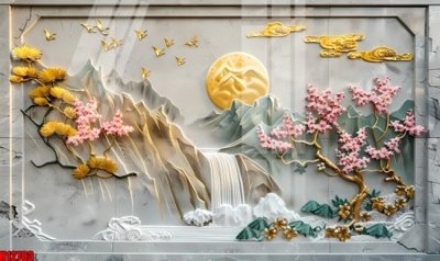 File tranh File tranh gốc in tranh tường nền tổng hợp H12783 (bản gốc) treo phòng ăn