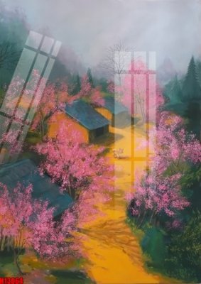 File in trần File tranh gốc in tranh tường nền tổng hợp H13064 (file gốc) hoa văn 3D