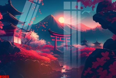 File gốc File tranh gốc in tranh tường nền tổng hợp H13673 (in mica) làm quà tặng