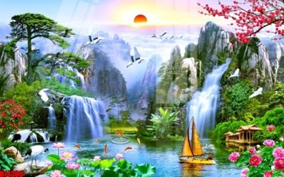 File gốc File tranh gốc in tranh tường nền tổng hợp H14300 (thiết kế) cho in ấn