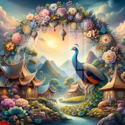 File PSD File tranh gốc in tranh tường nền tổng hợp H14618 (bản gốc) dễ dàng edit