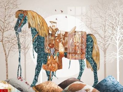 Download file gốc File tranh decor tranh bộ treo tường tổng hợp H1573 (in lụa) tranh 3D