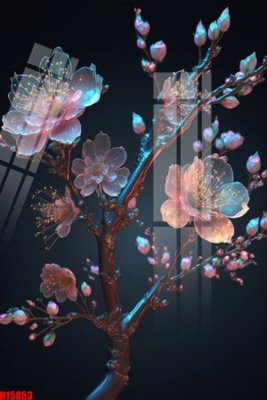 Tải file File tranh gốc in tranh tường nền tổng hợp H15853 (gốc) chủ đề hoa sen